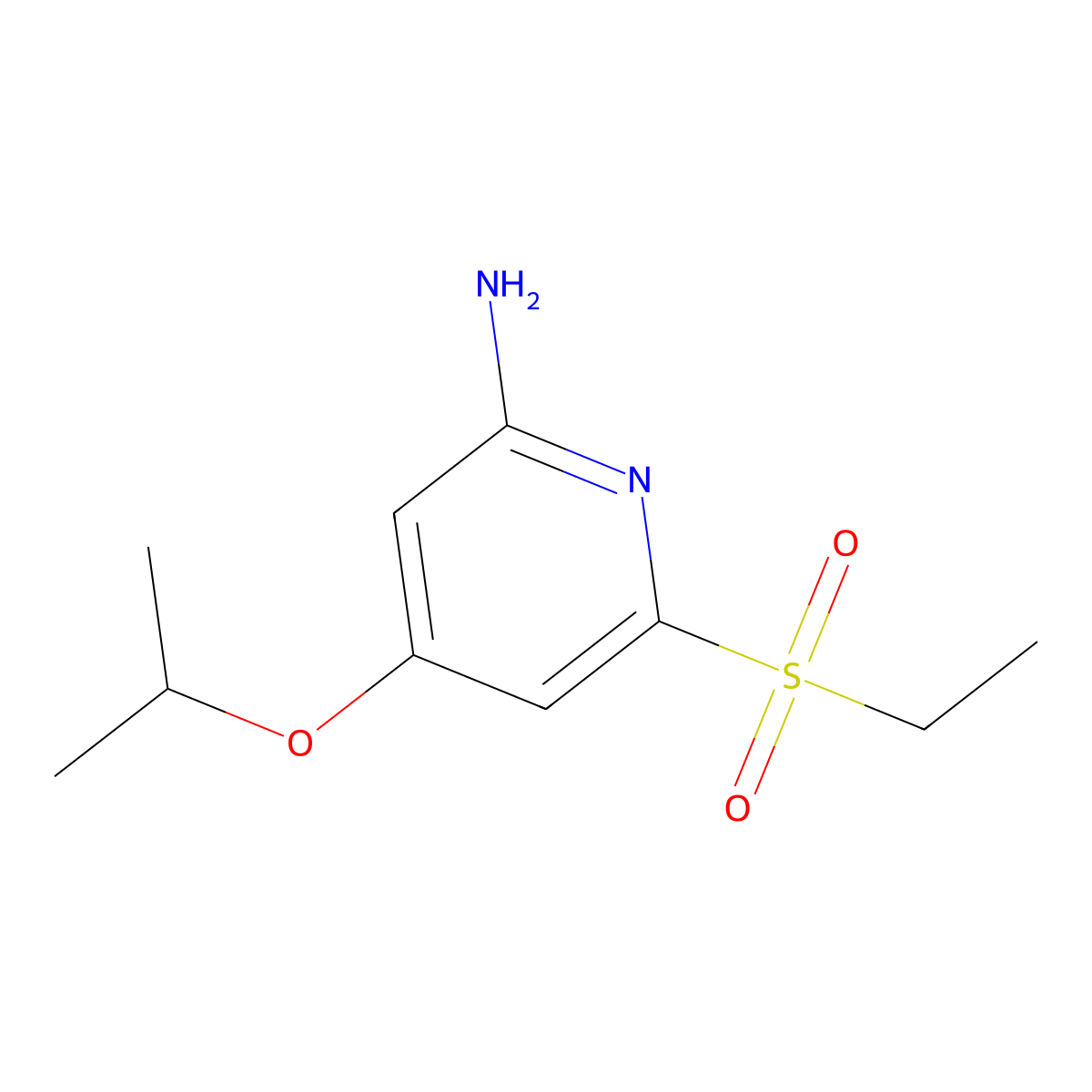 6-(Ethylsulfonyl)-4-isopropoxypyridin-2-amine molecular structure, CAS 2995274-62-7