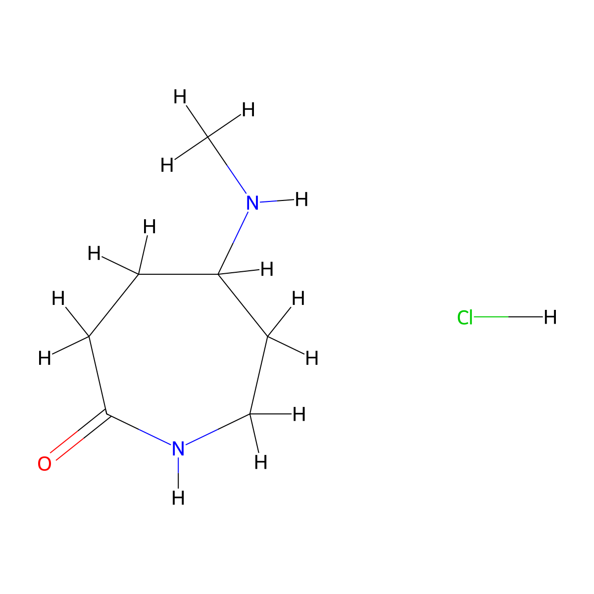 5-(Methylamino)azepan-2-one hydrochloride molecular structure, CAS 2995274-65-0
