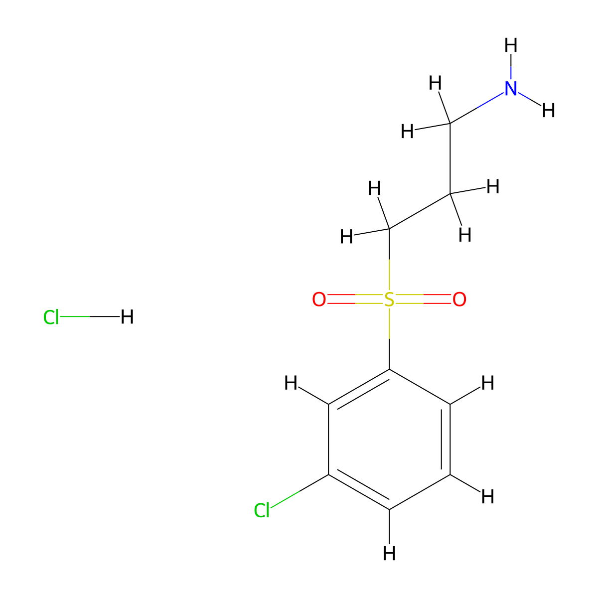 3-(3-Chlorophenyl)sulfonylpropan-1-amine;hydrochloride molecular structure, CAS 2995274-68-3