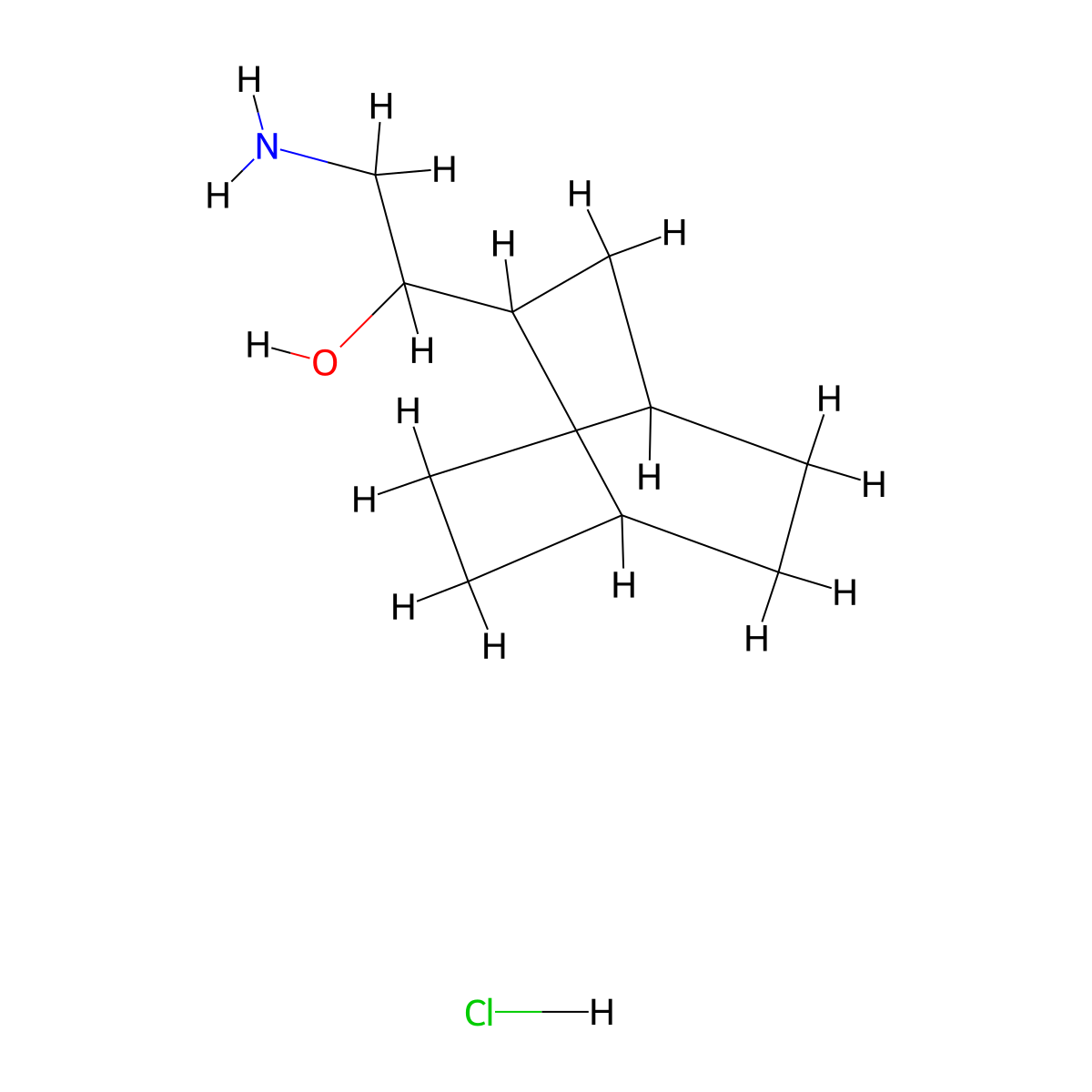 2-Amino-1-{bicyclo[2.2.2]octan-2-yl}ethan-1-ol hydrochloride molecular structure, CAS 2995274-77-4