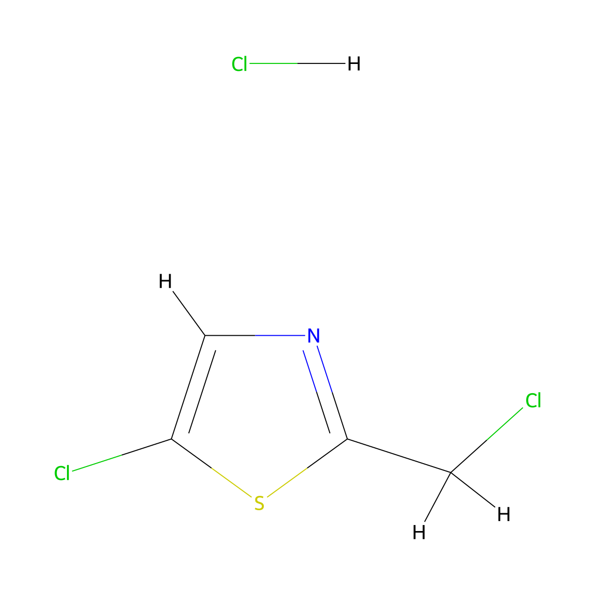 5-Chloro-2-(chloromethyl)-1,3-thiazole;hydrochloride molecular structure, CAS 2995274-79-6
