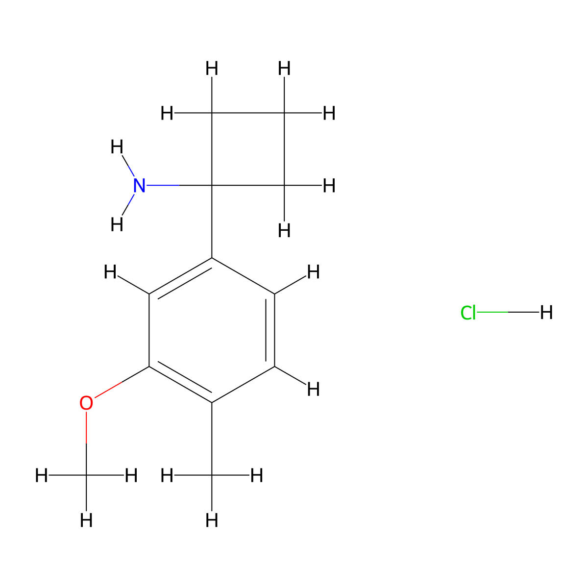 1-(3-Methoxy-4-methylphenyl)cyclobutan-1-amine hydrochloride molecular structure, CAS 2995274-82-1
