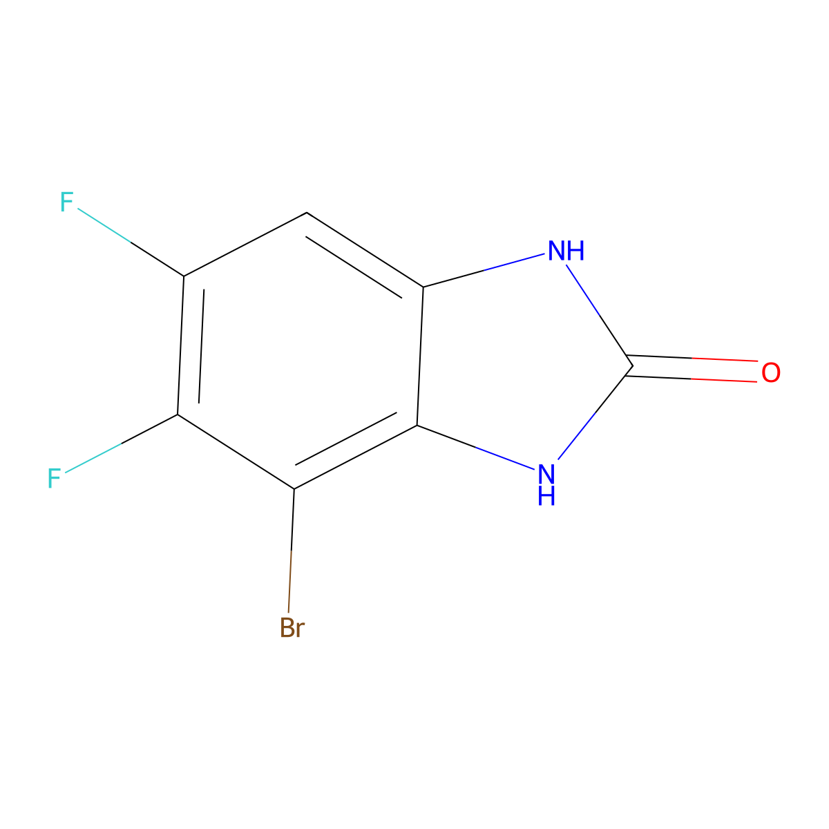 7-Bromo-5,6-difluoro-1H-benzo[d]imidazol-2-ol molecular structure, CAS 2995274-83-2