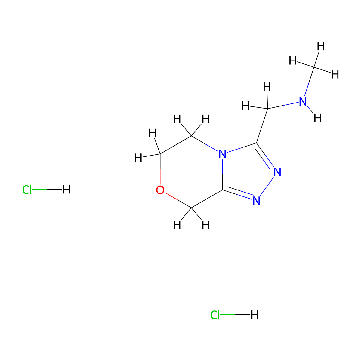methyl({5H,6H,8H-[1,2,4]triazolo[3,4-c][1,4]oxazin-3-yl}methyl)amine dihydrochloride molecular structure, CAS 2995274-84-3