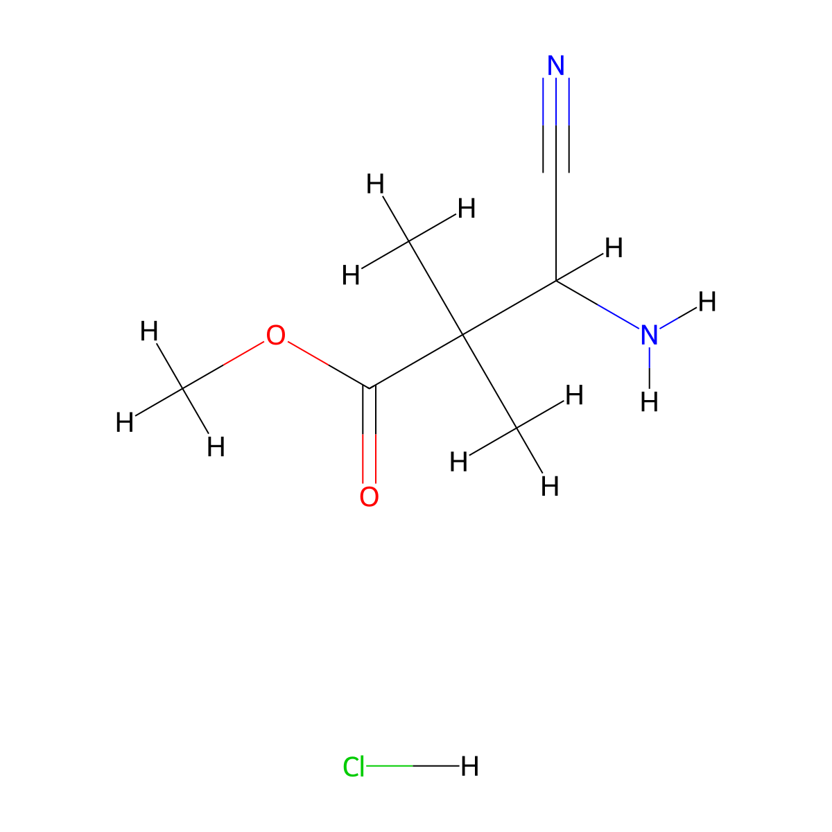 Methyl 3-amino-3-cyano-2,2-dimethylpropanoate hydrochloride molecular structure, CAS 2995274-89-8