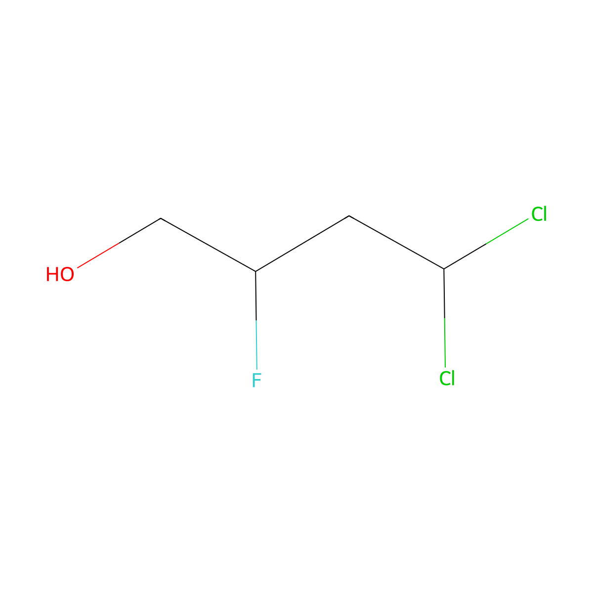4,4-Dichloro-2-fluorobutan-1-ol molecular structure, CAS 2995274-90-1