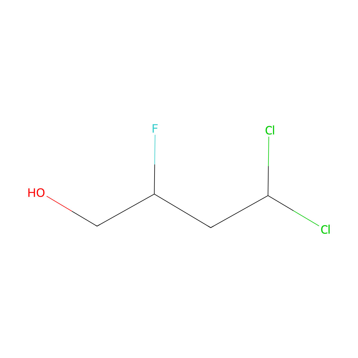 4,4-Dichloro-2-fluorobutan-1-ol molecular structure, CAS 2995274-90-1