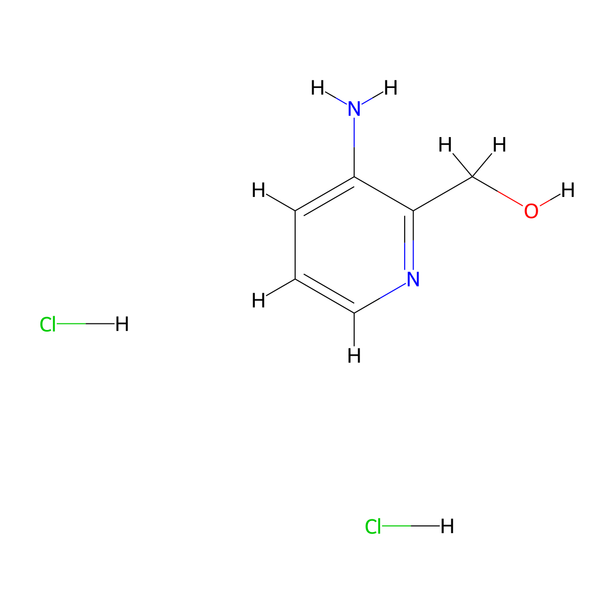 (3-Aminopyridin-2-yl)methanol dihydrochloride molecular structure, CAS 2995275-07-3