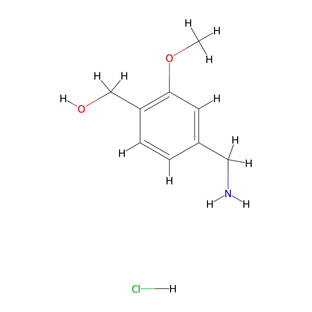 [4-(Aminomethyl)-2-methoxyphenyl]methanol hydrochloride molecular structure, CAS 2995275-12-0