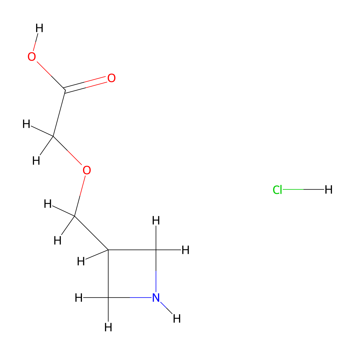 2-[(Azetidin-3-yl)methoxy]acetic acid hydrochloride molecular structure, CAS 2995275-18-6