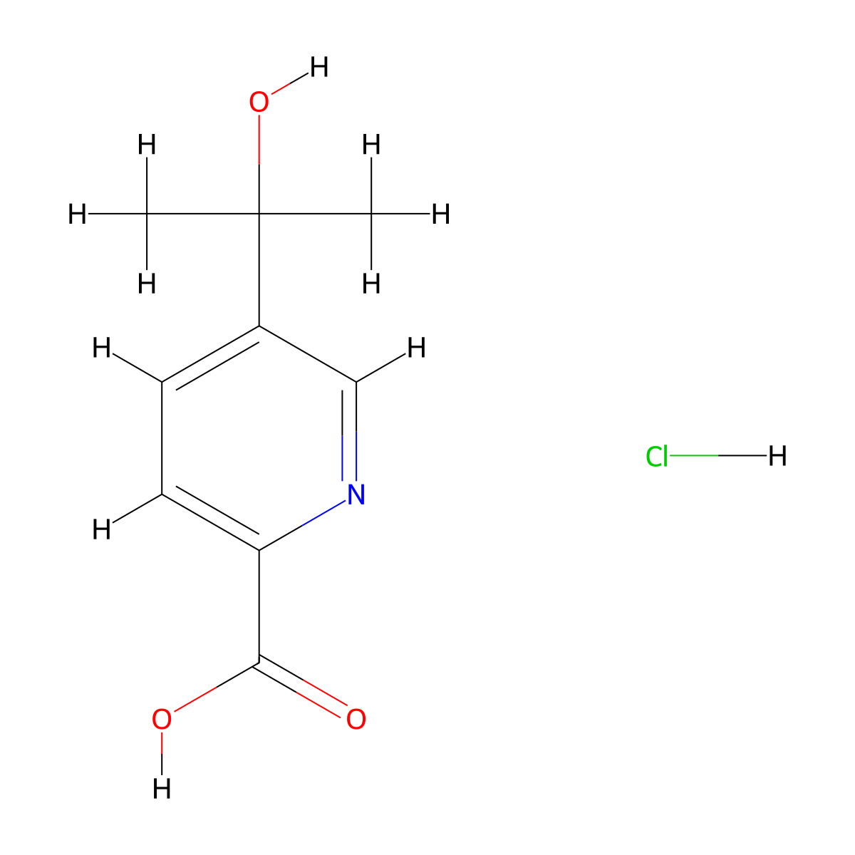 5-(2-Hydroxypropan-2-yl)pyridine-2-carboxylic acid hydrochloride molecular structure, CAS 2995275-28-8