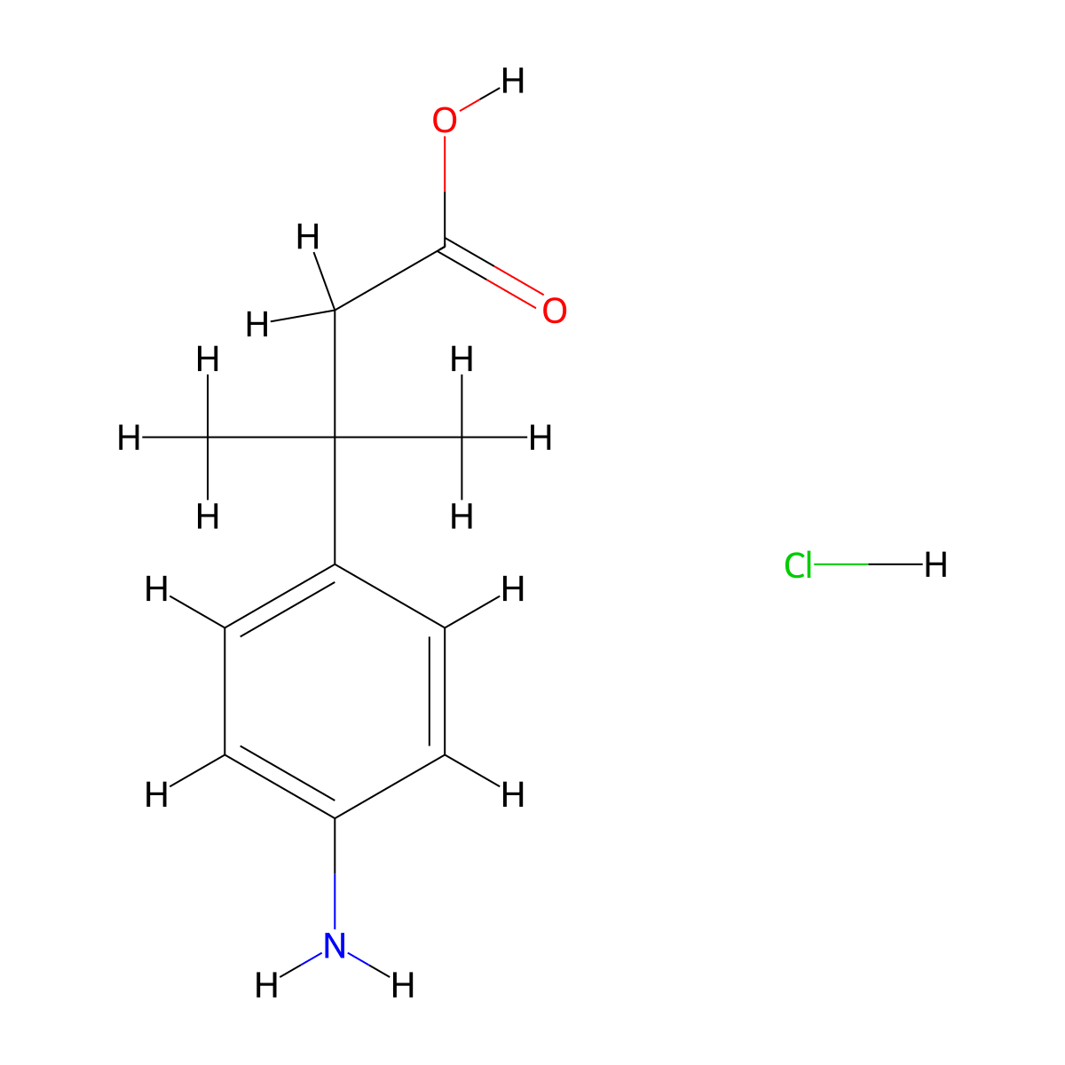 3-(4-Aminophenyl)-3-methylbutanoic acid hydrochloride molecular structure, CAS 2995275-29-9