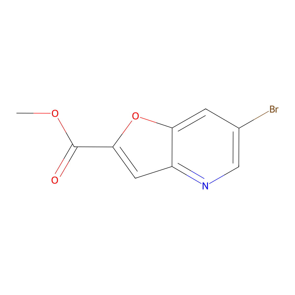 Methyl 6-bromofuro[3,2-B]pyridine-2-carboxylate molecular structure, CAS 2995275-36-8