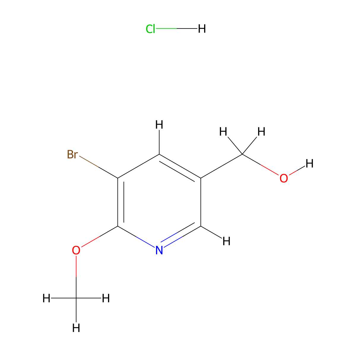 (5-Bromo-6-methoxypyridin-3-yl)methanol hydrochloride molecular structure, CAS 2995275-42-6