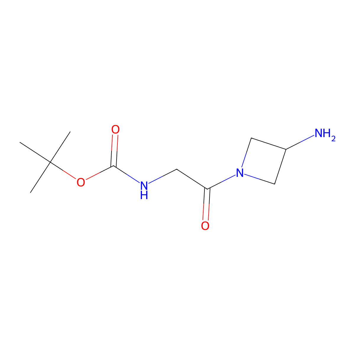 tert-butyl N-[2-(3-aminoazetidin-1-yl)-2-oxoethyl]carbamate molecular structure, CAS 2995275-43-7
