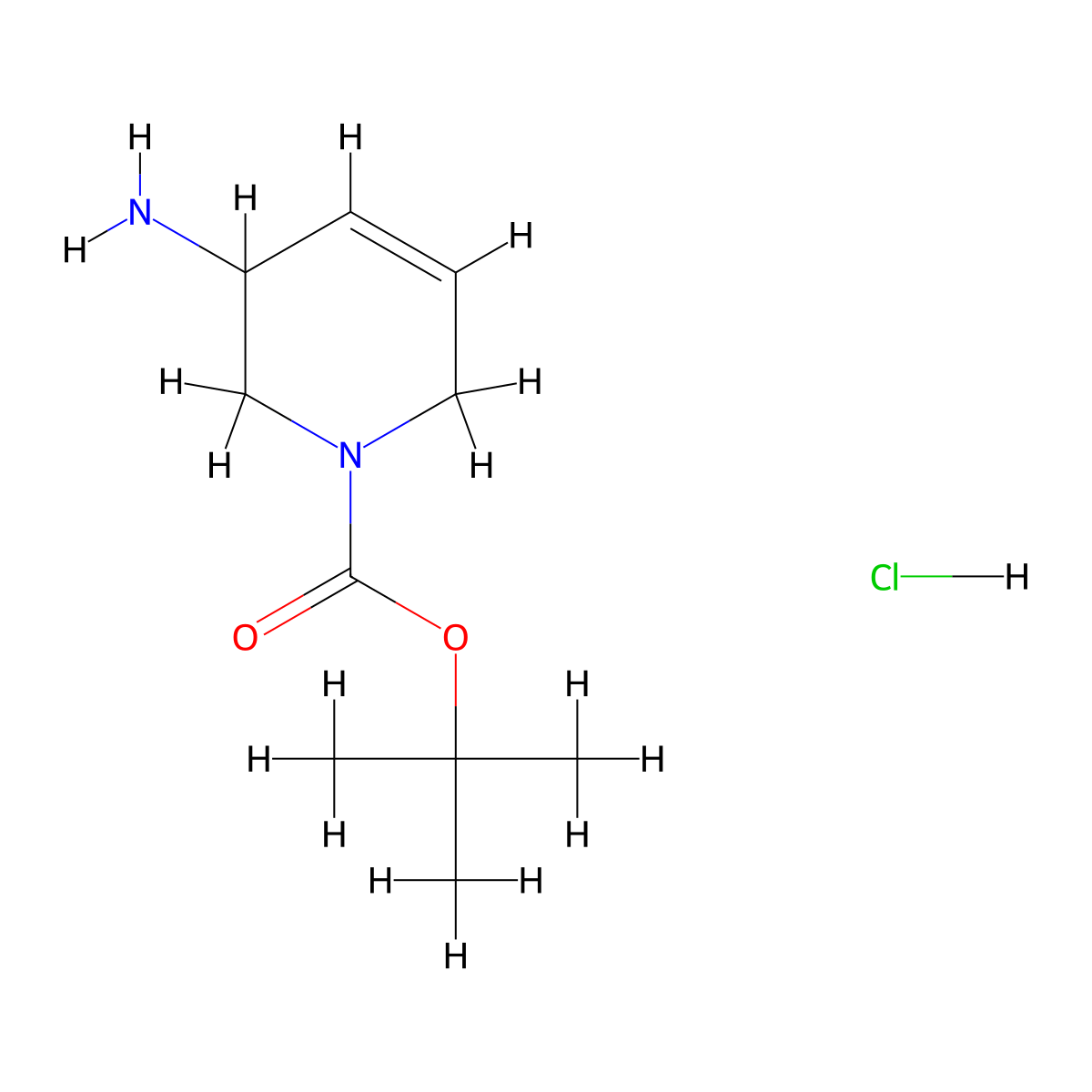 tert-butyl 3-amino-3,6-dihydro-2H-pyridine-1-carboxylate;hydrochloride molecular structure, CAS 2995275-52-8
