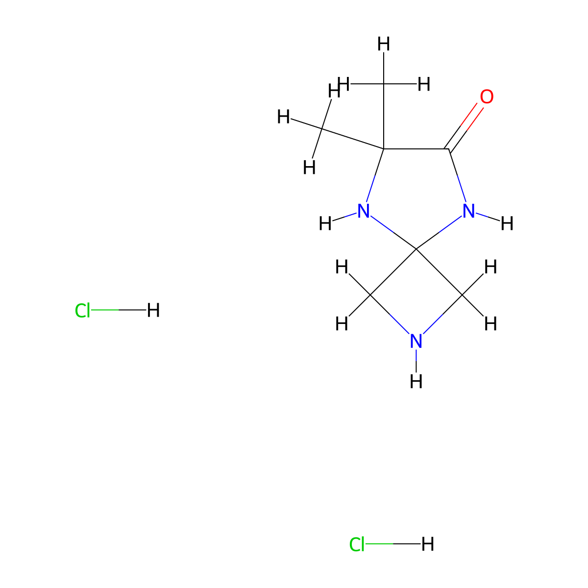 7,7-Dimethyl-2,5,8-triazaspiro[3.4]octan-6-one dihydrochloride molecular structure, CAS 2995275-55-1