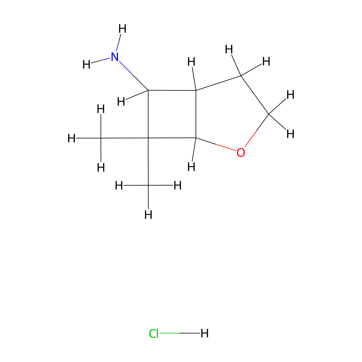 7,7-Dimethyl-2-oxabicyclo[3.2.0]heptan-6-amine hydrochloride molecular structure, CAS 2995275-56-2