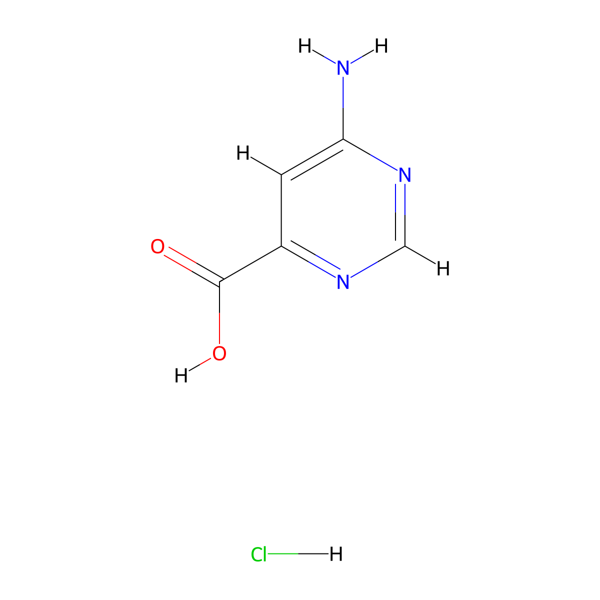 6-Aminopyrimidine-4-carboxylic acid hydrochloride molecular structure, CAS 2995275-59-5