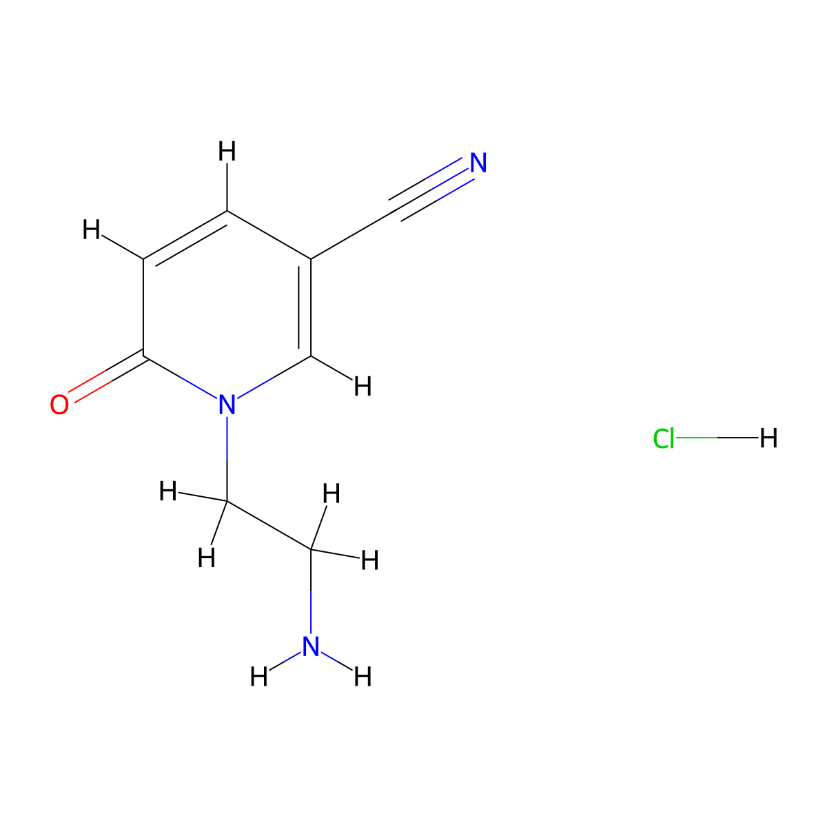 1-(2-Aminoethyl)-6-oxo-1,6-dihydropyridine-3-carbonitrile hydrochloride molecular structure, CAS 2995275-61-9