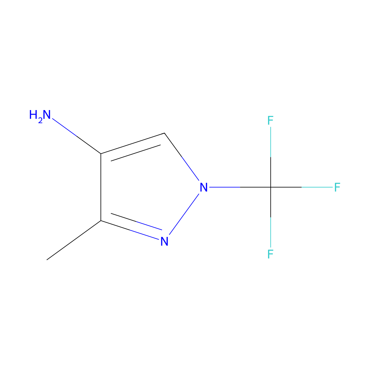 3-methyl-1-(trifluoromethyl)-1H-pyrazol-4-amine molecular structure, CAS 2995275-63-1