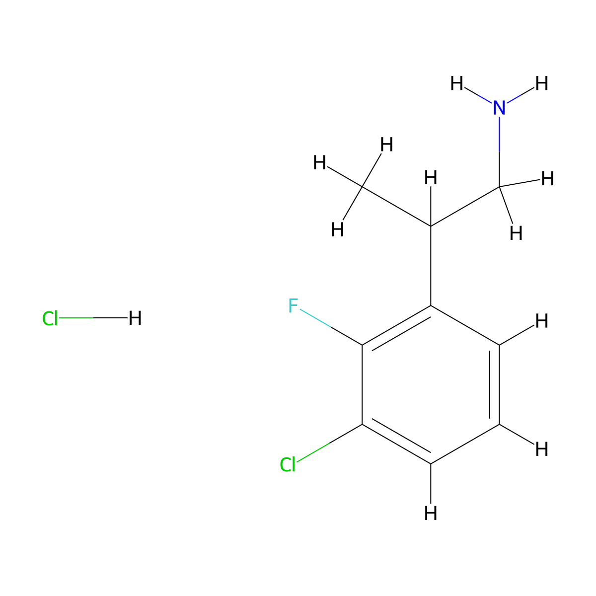 2-(3-Chloro-2-fluorophenyl)propan-1-amine hydrochloride molecular structure, CAS 2995275-67-5