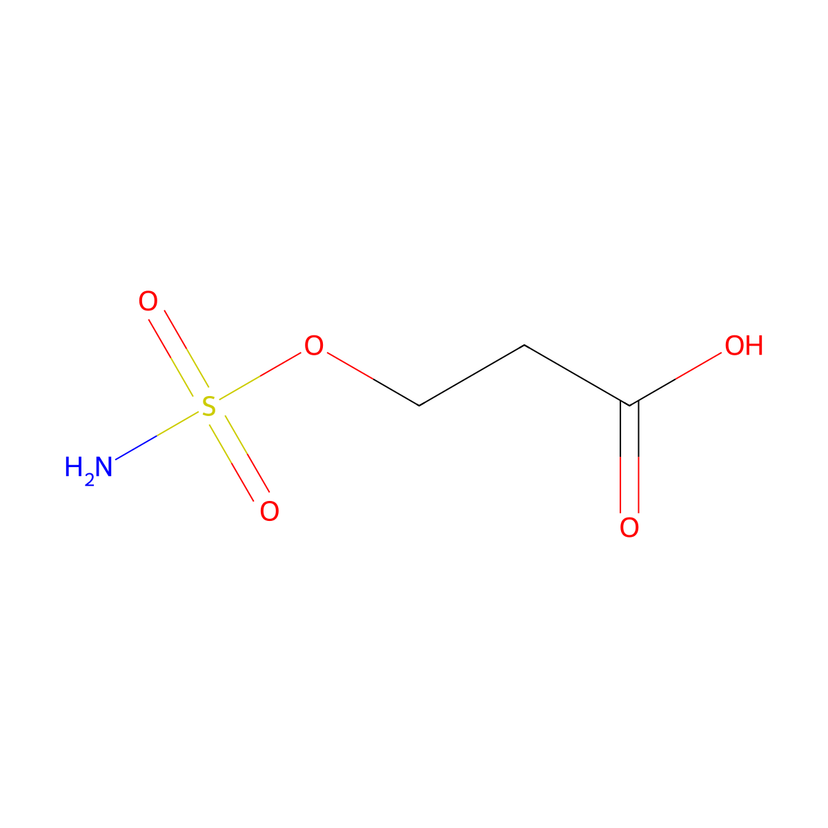 3-(Sulfamoyloxy)propanoic acid molecular structure, CAS 2995275-73-3