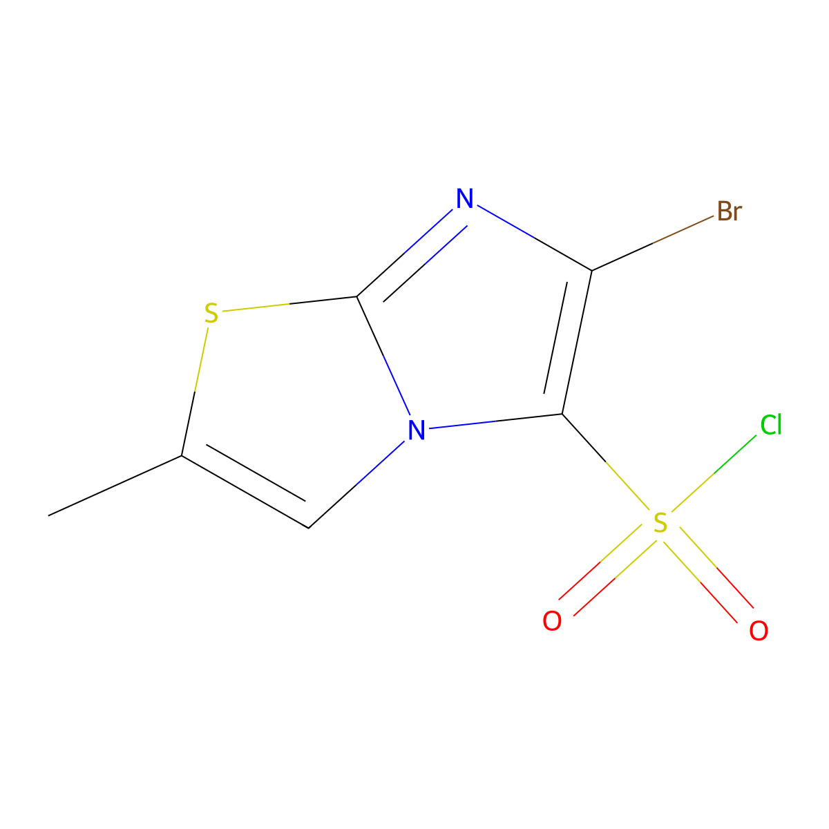 6-Bromo-2-methylimidazo[2,1-b][1,3]thiazole-5-sulfonyl chloride molecular structure, CAS 2995275-78-8