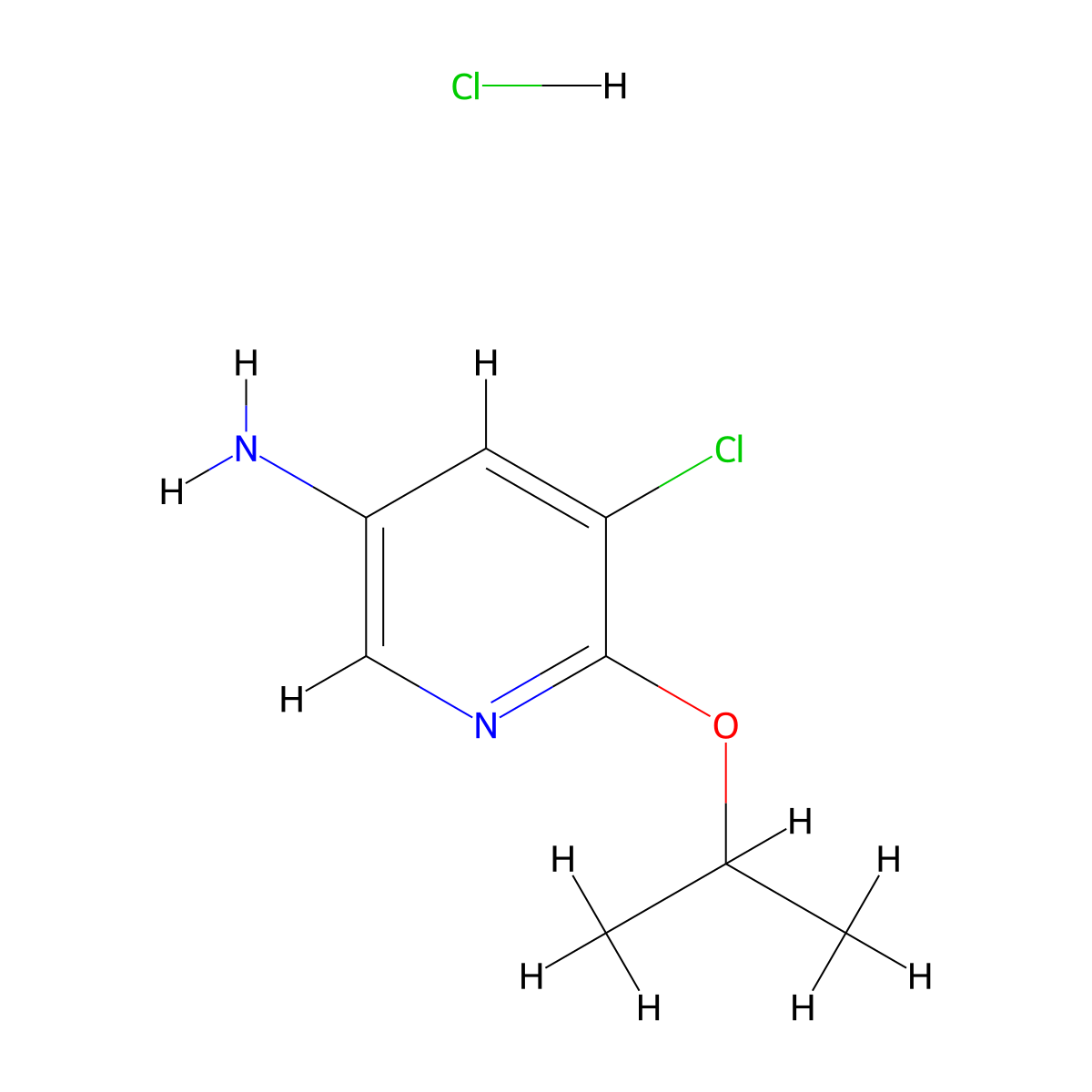 5-Chloro-6-propan-2-yloxypyridin-3-amine;hydrochloride molecular structure, CAS 2995275-82-4