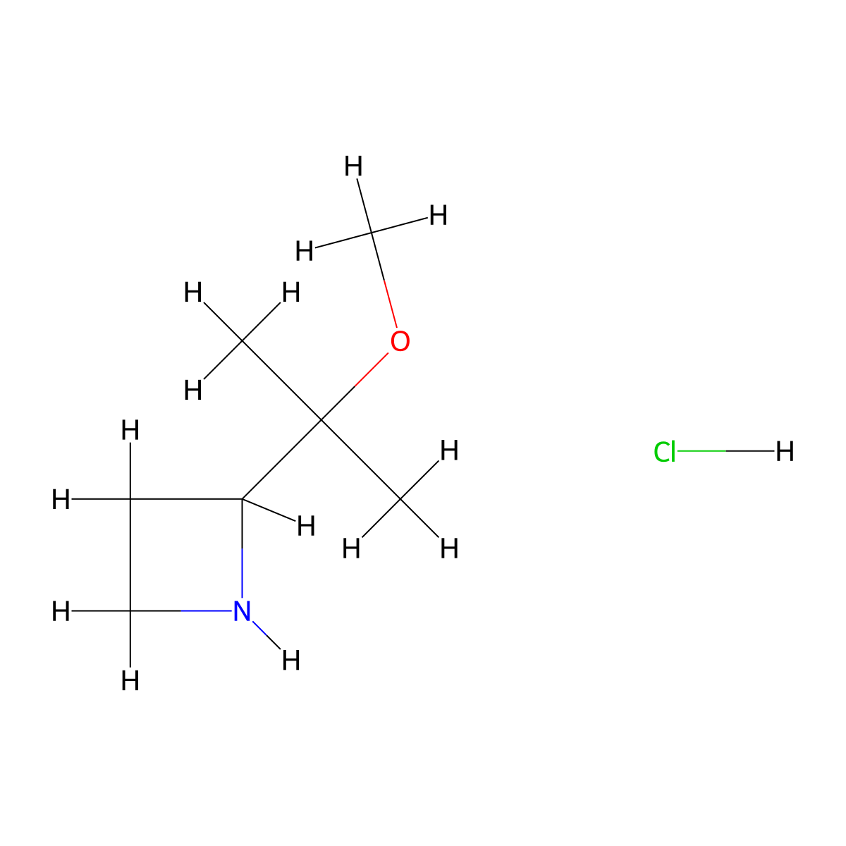 2-(2-Methoxypropan-2-yl)azetidine hydrochloride molecular structure, CAS 2995275-92-6