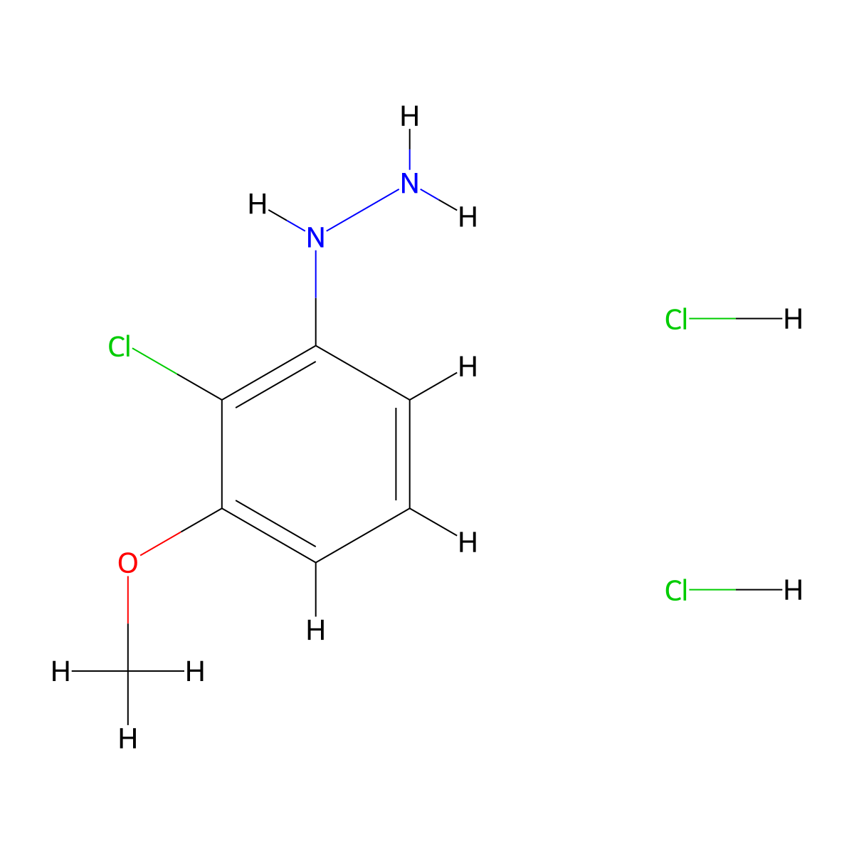 (2-Chloro-3-methoxyphenyl)hydrazine dihydrochloride molecular structure, CAS 2995276-21-4