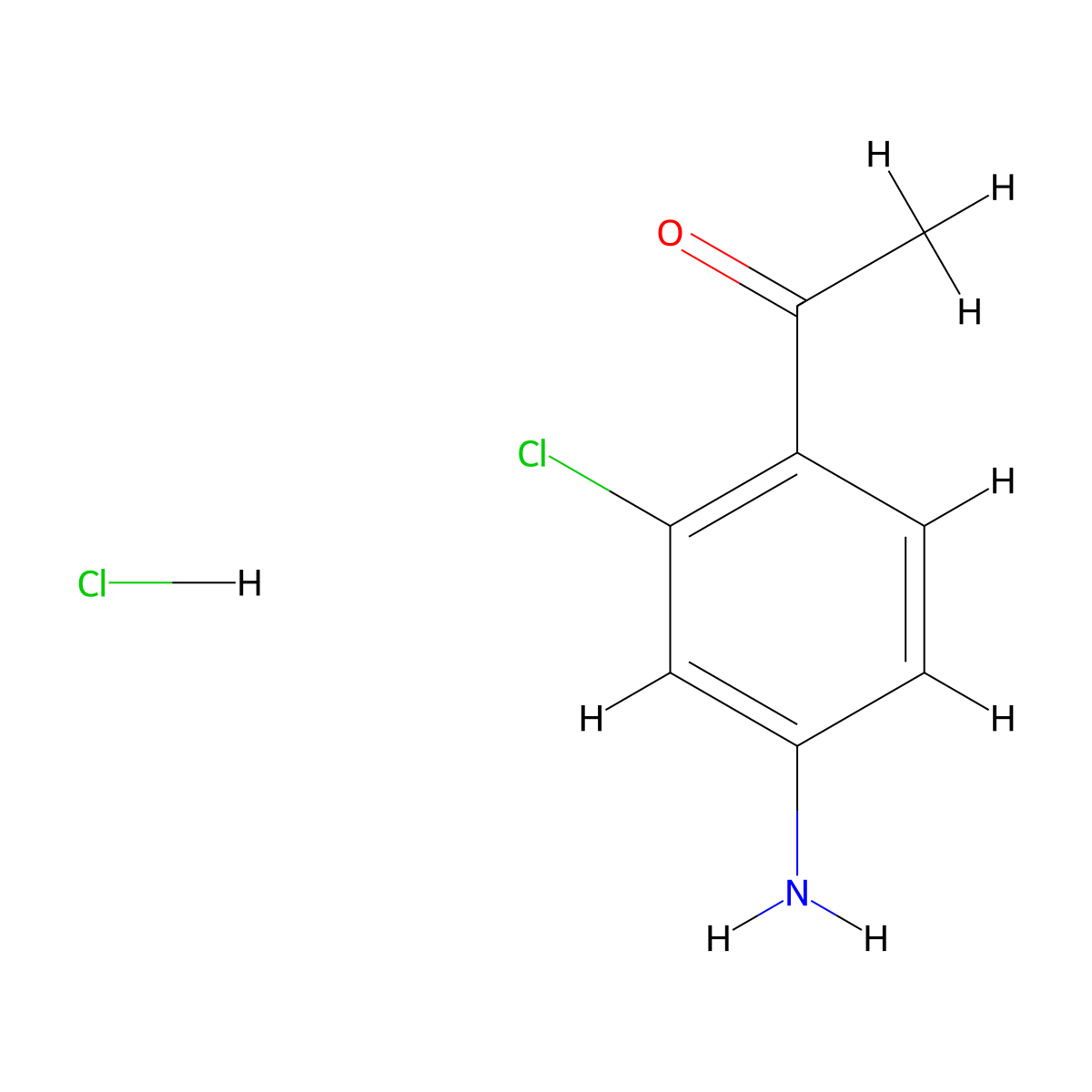 1-(4-Amino-2-chlorophenyl)ethan-1-one hydrochloride molecular structure, CAS 2995276-30-5