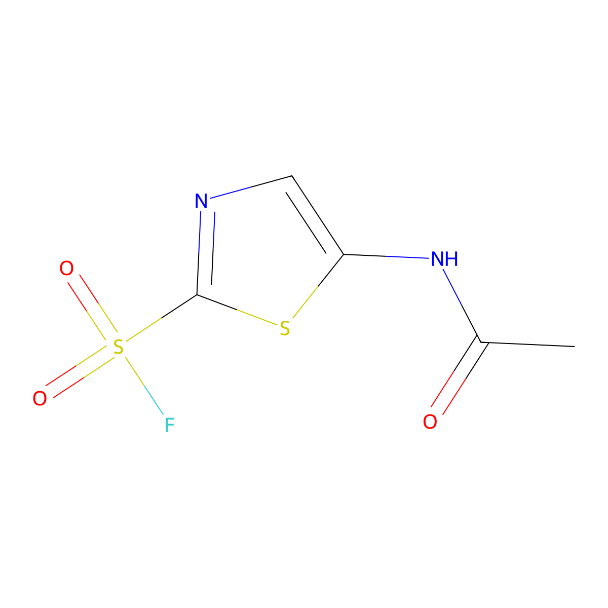 5-Acetamido-1,3-thiazole-2-sulfonyl fluoride molecular structure, CAS 2995276-48-5