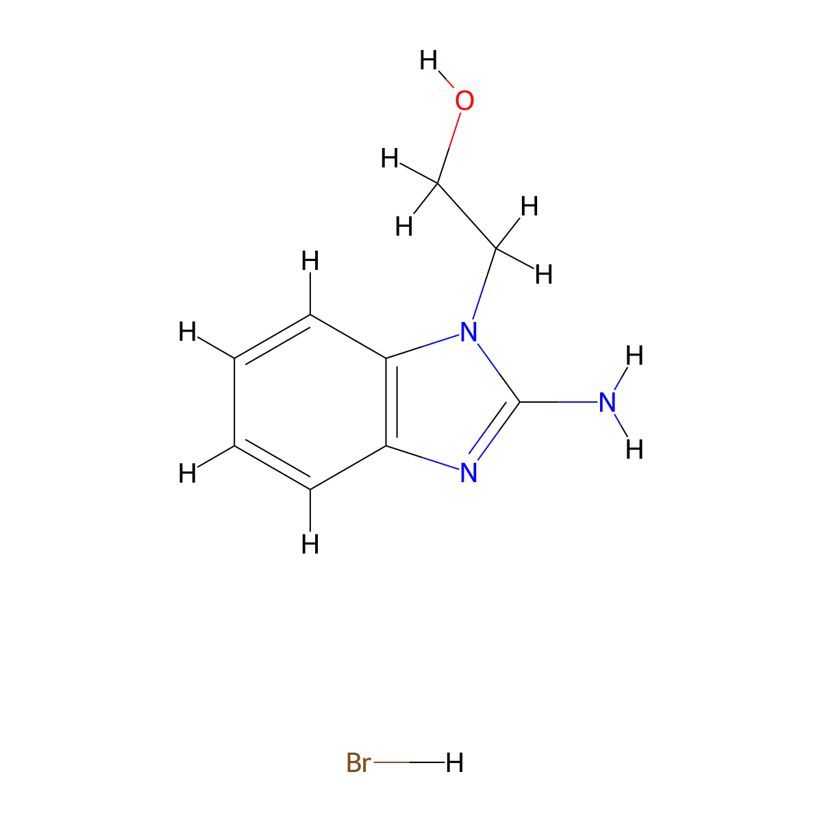 2-(2-amino-1H-benzo[d]imidazol-1-yl)ethanol hydrobromide molecular structure, CAS 2995276-60-1
