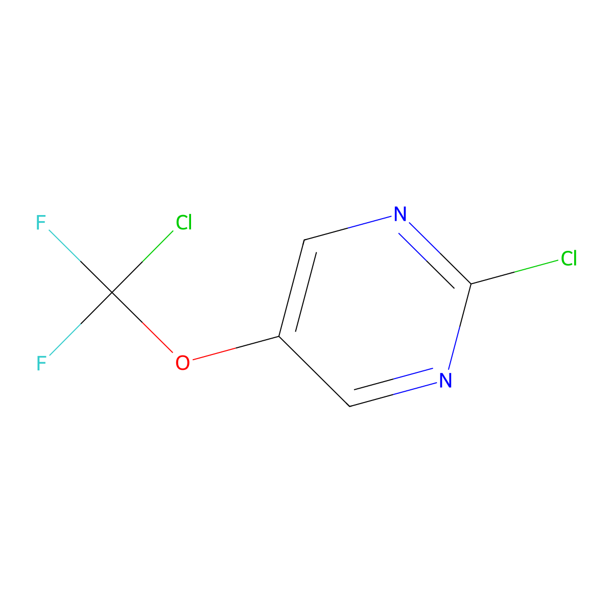 2-Chloro-5-(chlorodifluoromethoxy)pyrimidine molecular structure, CAS 2995276-70-3