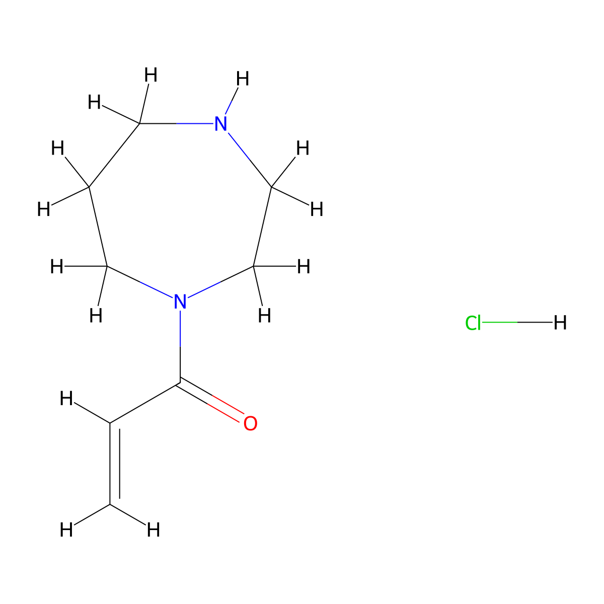 1-(1,4-Diazepan-1-yl)prop-2-en-1-one hydrochloride molecular structure, CAS 2995276-72-5