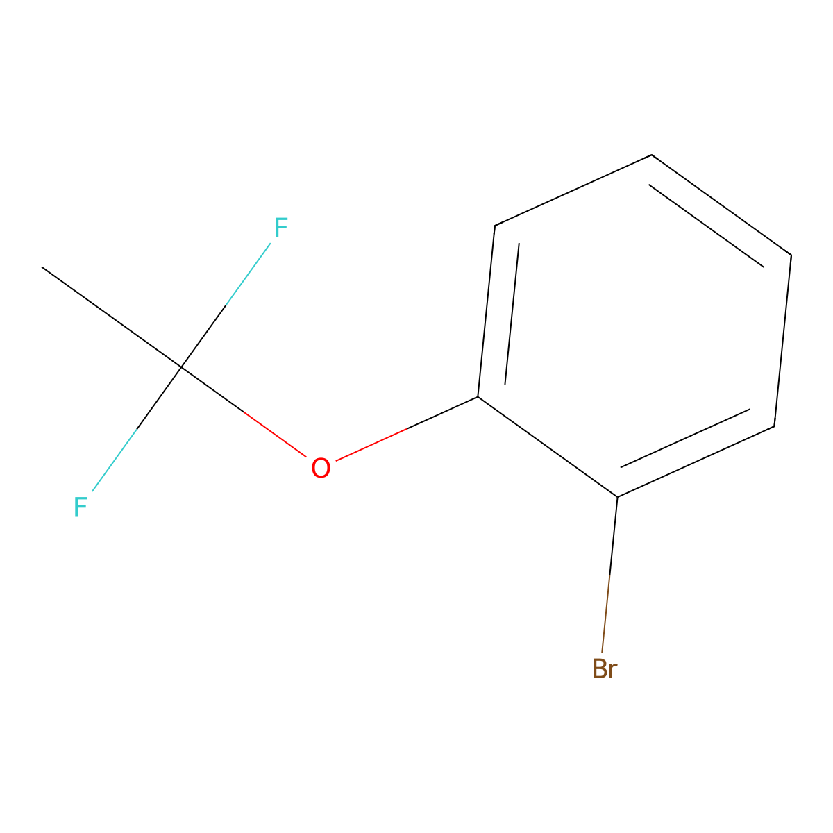 1-Bromo-2-(1,1-difluoroethoxy)benzene molecular structure, CAS 2995276-74-7