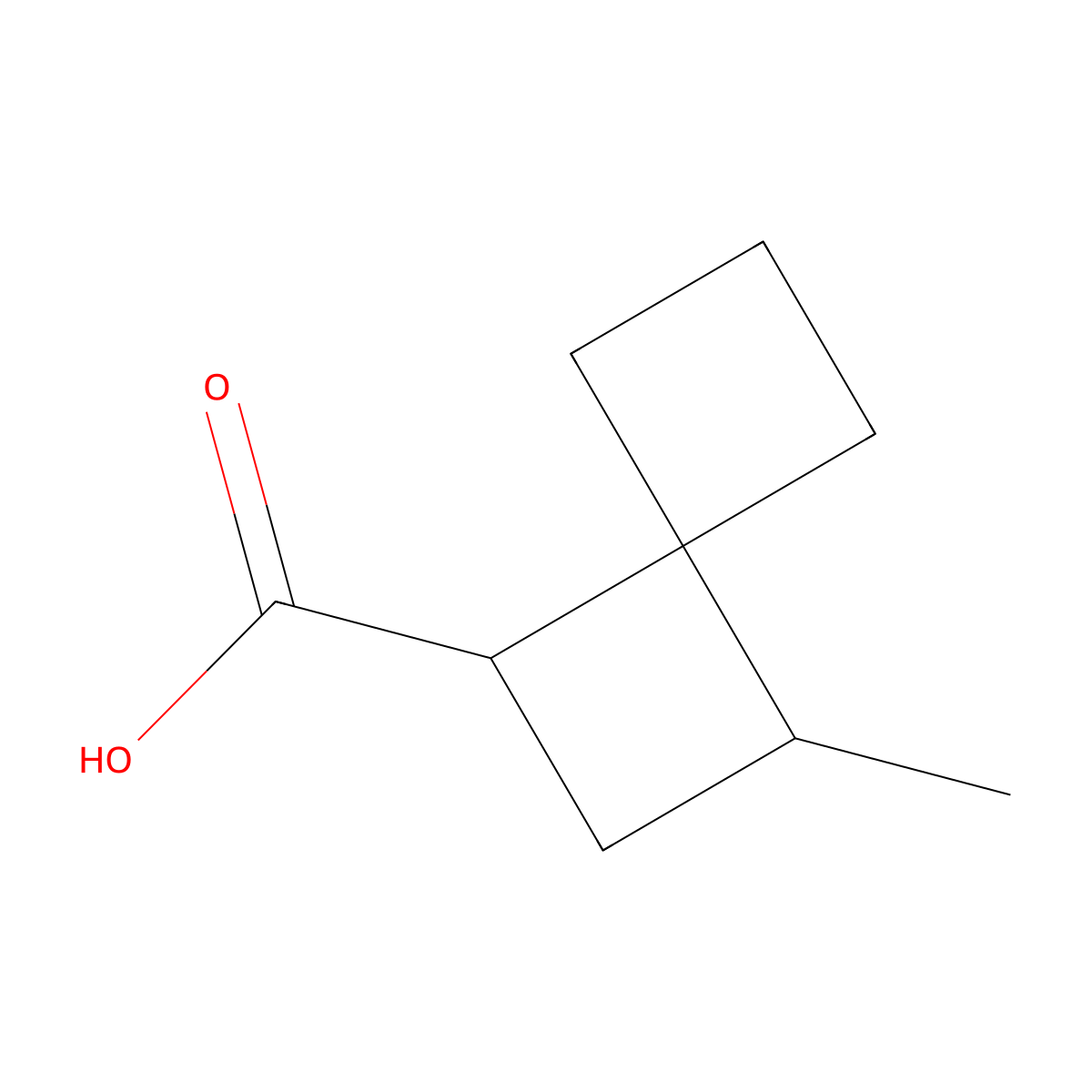 3-Methylspiro[3.3]heptane-1-carboxylic acid molecular structure, CAS 2995276-76-9
