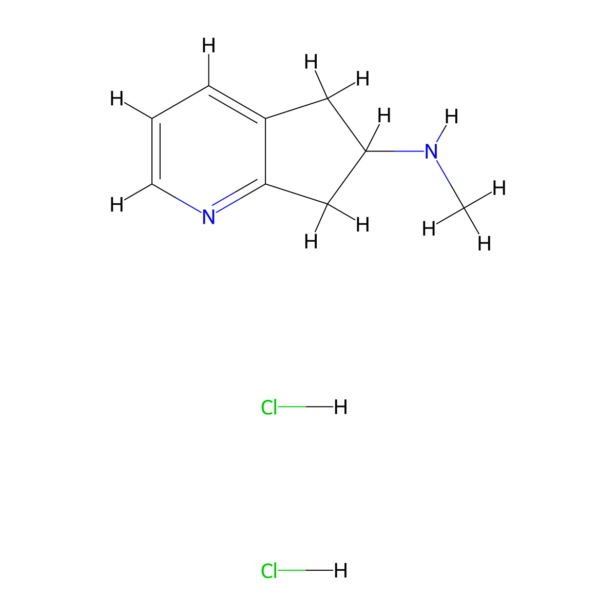 N-methyl-5H,6H,7H-cyclopenta[b]pyridin-6-amine dihydrochloride molecular structure, CAS 2995276-98-5