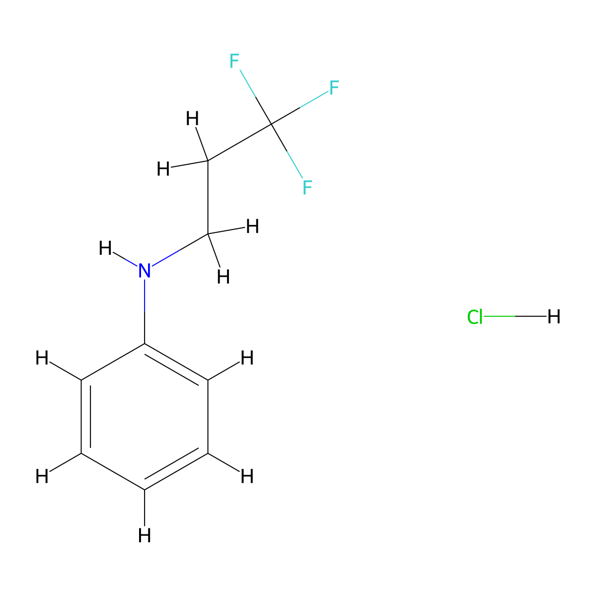 N-(3,3,3-trifluoropropyl)aniline hydrochloride molecular structure, CAS 2995277-09-1