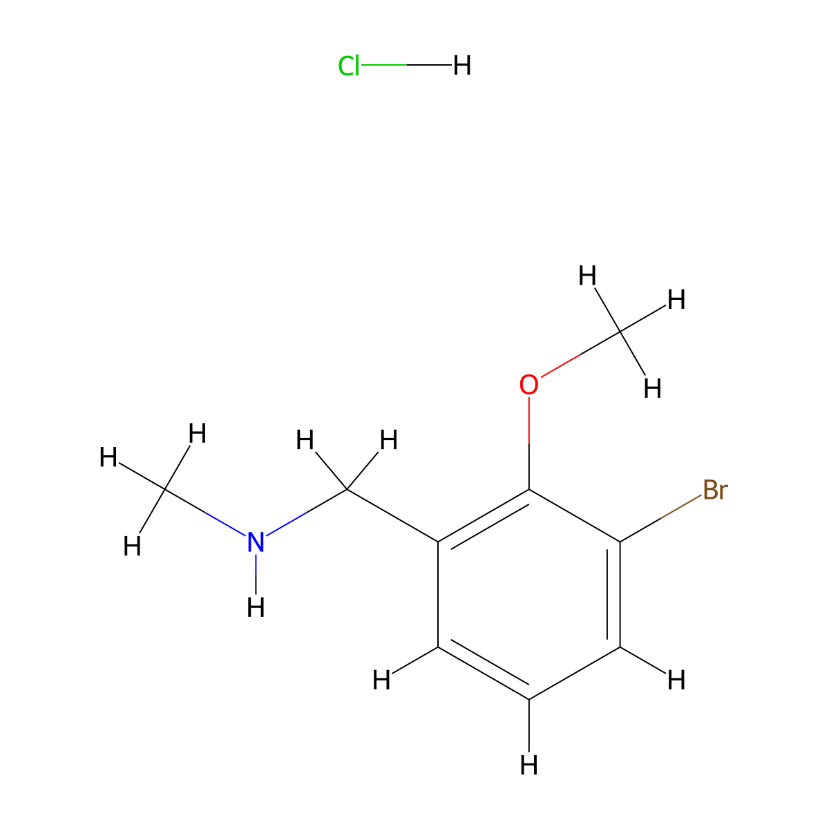 [(3-Bromo-2-methoxyphenyl)methyl](methyl)amine hydrochloride molecular structure, CAS 2995277-11-5