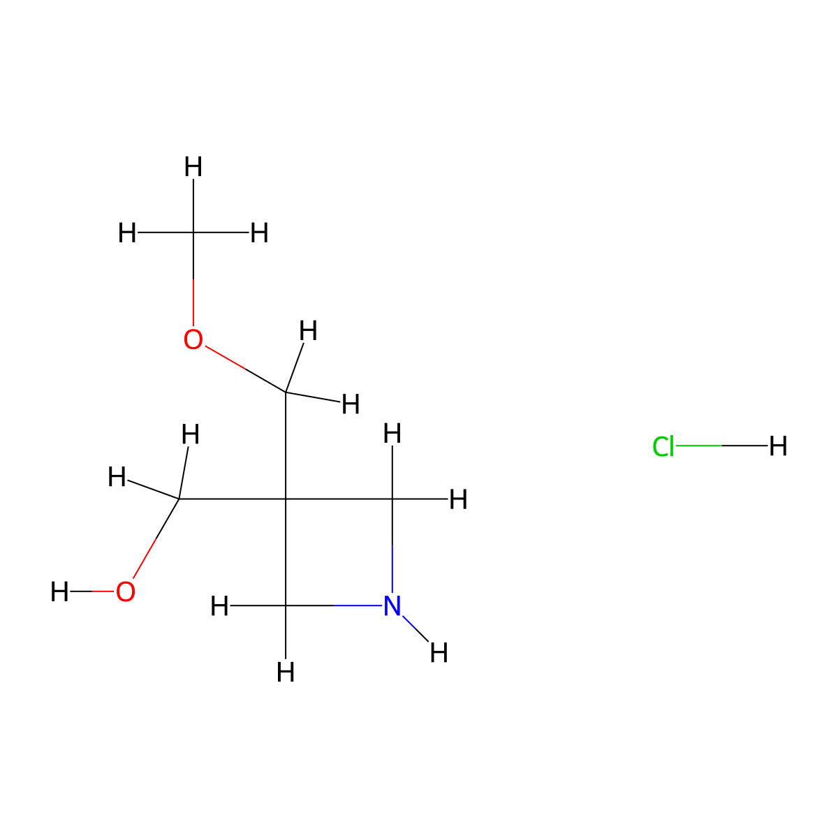 [3-(Methoxymethyl)azetidin-3-yl]methanol hydrochloride molecular structure, CAS 2995277-12-6