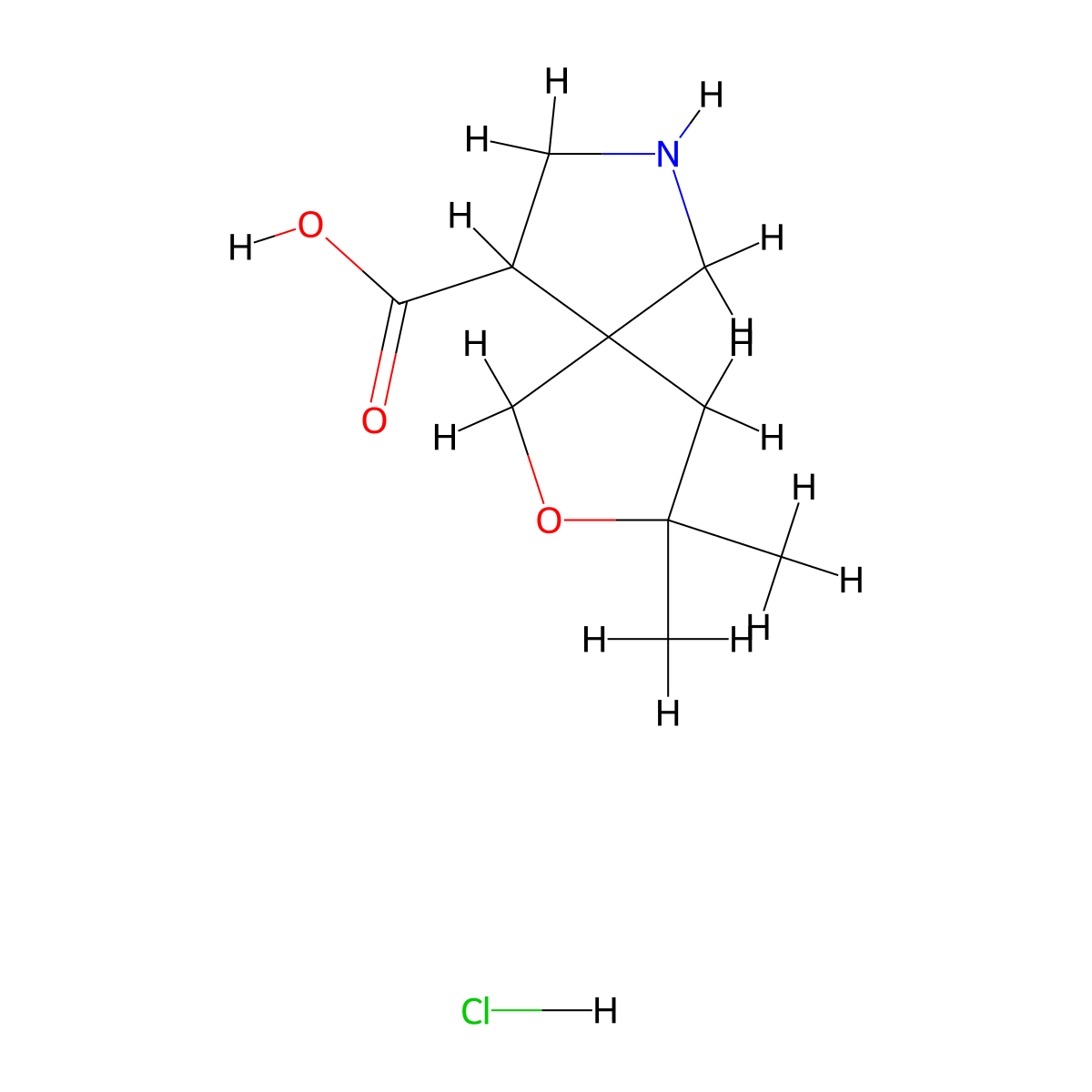 3,3-Dimethyl-2-oxa-7-azaspiro[4.4]nonane-9-carboxylic acid hydrochloride molecular structure, CAS 2995277-17-1