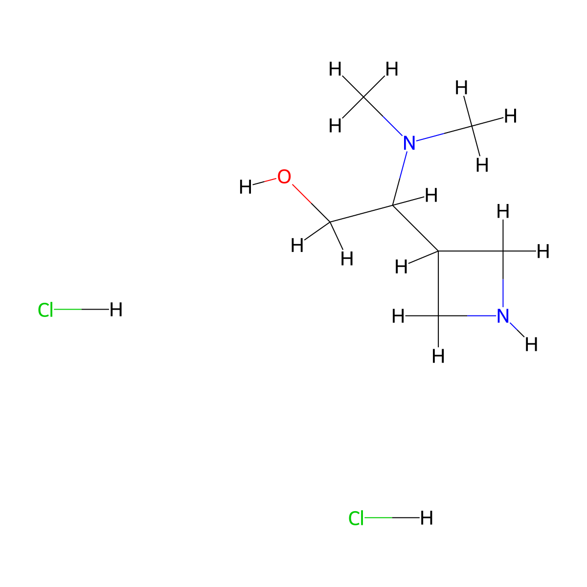 2-(Azetidin-3-yl)-2-(dimethylamino)ethan-1-ol dihydrochloride molecular structure, CAS 2995277-23-9