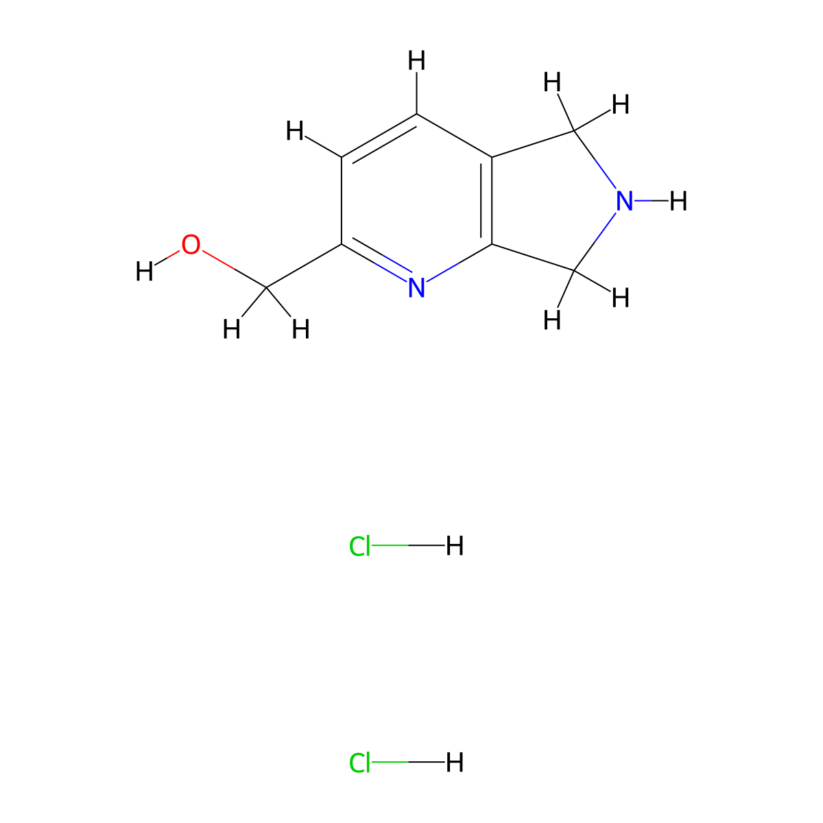 {5H,6H,7H-pyrrolo[3,4-b]pyridin-2-yl}methanol dihydrochloride molecular structure, CAS 2995277-25-1