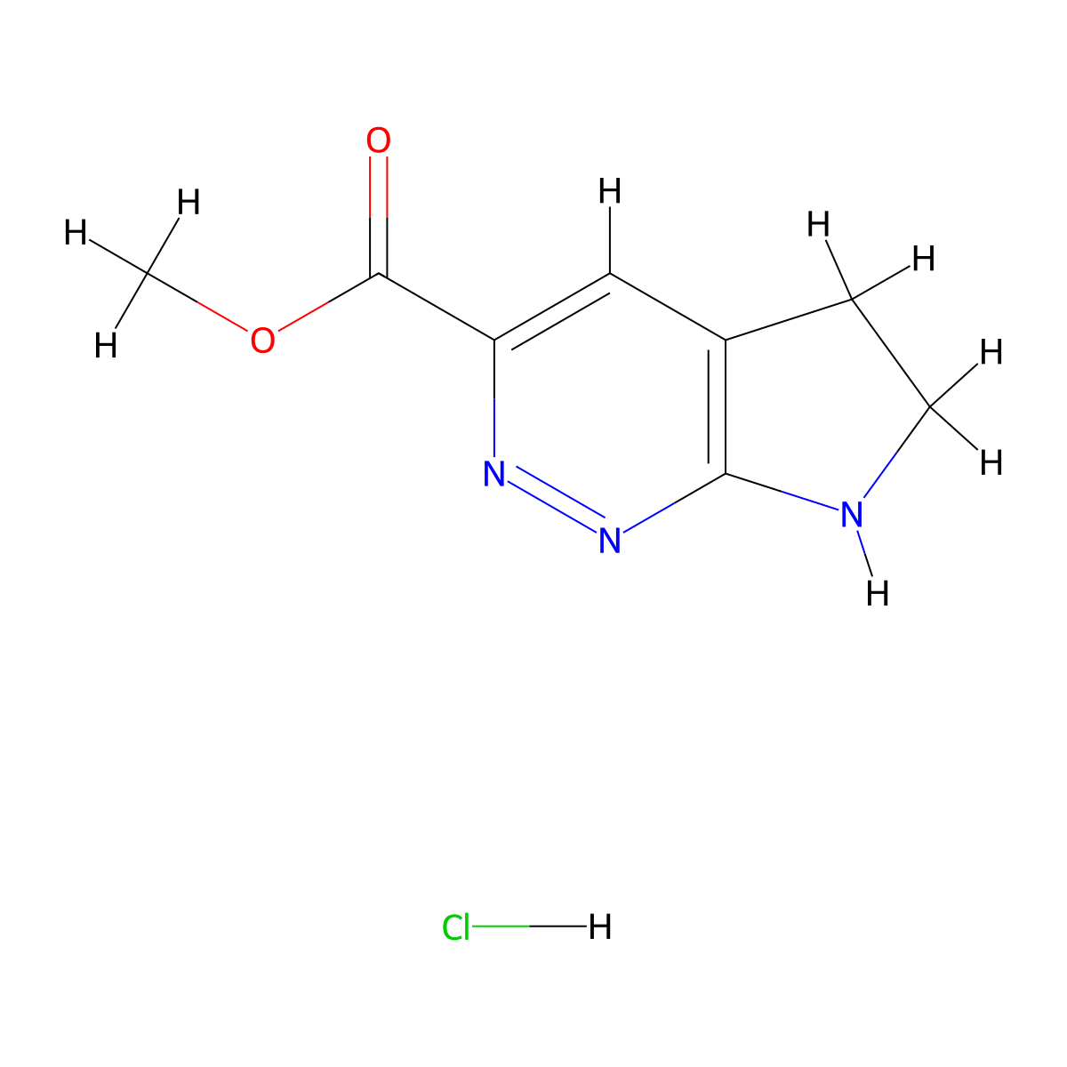 methyl 5H,6H,7H-pyrrolo[2,3-c]pyridazine-3-carboxylate hydrochloride molecular structure, CAS 2995277-30-8