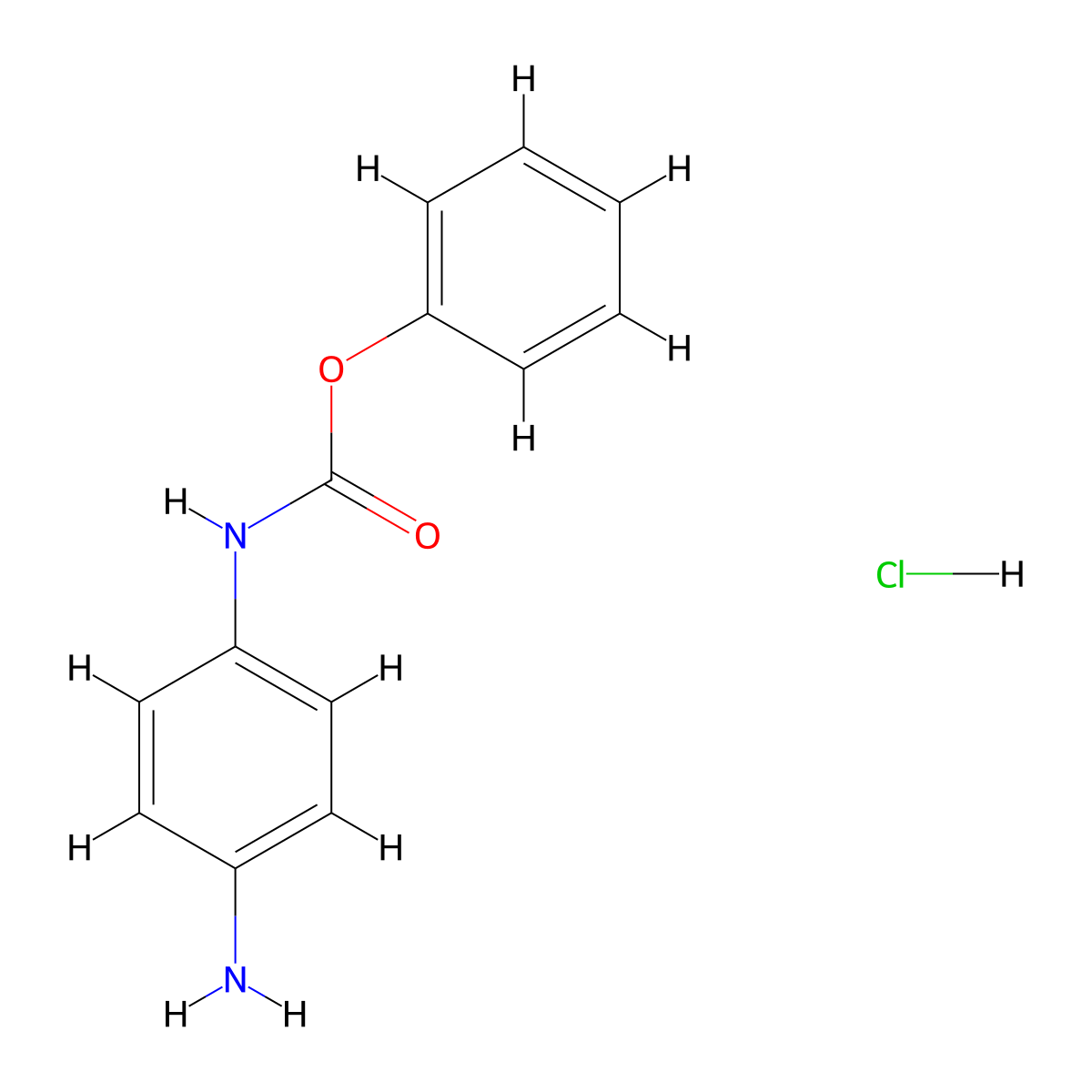 phenyl N-(4-aminophenyl)carbamate hydrochloride molecular structure, CAS 2995277-31-9