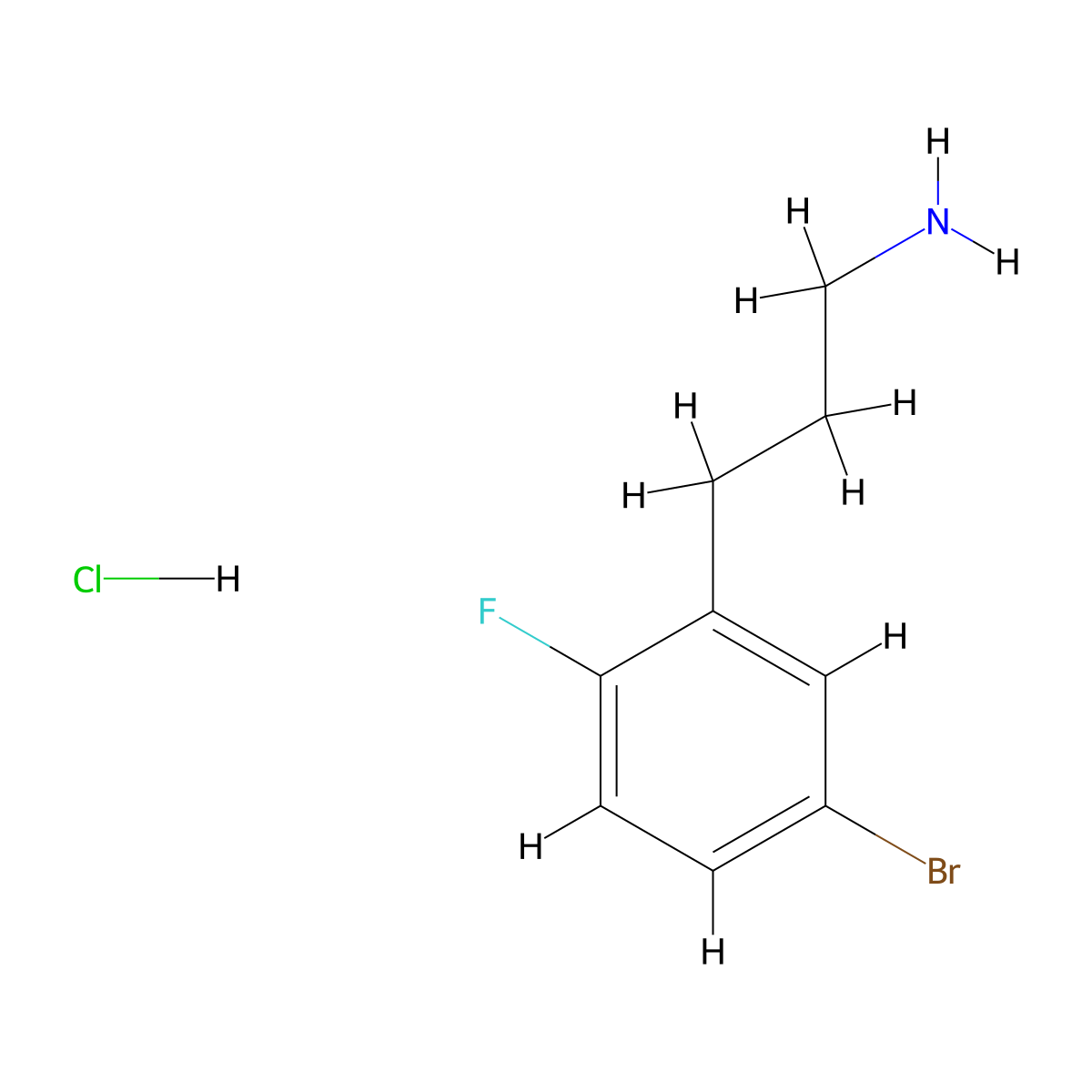 3-(5-Bromo-2-fluorophenyl)propan-1-amine hydrochloride molecular structure, CAS 2995277-44-4