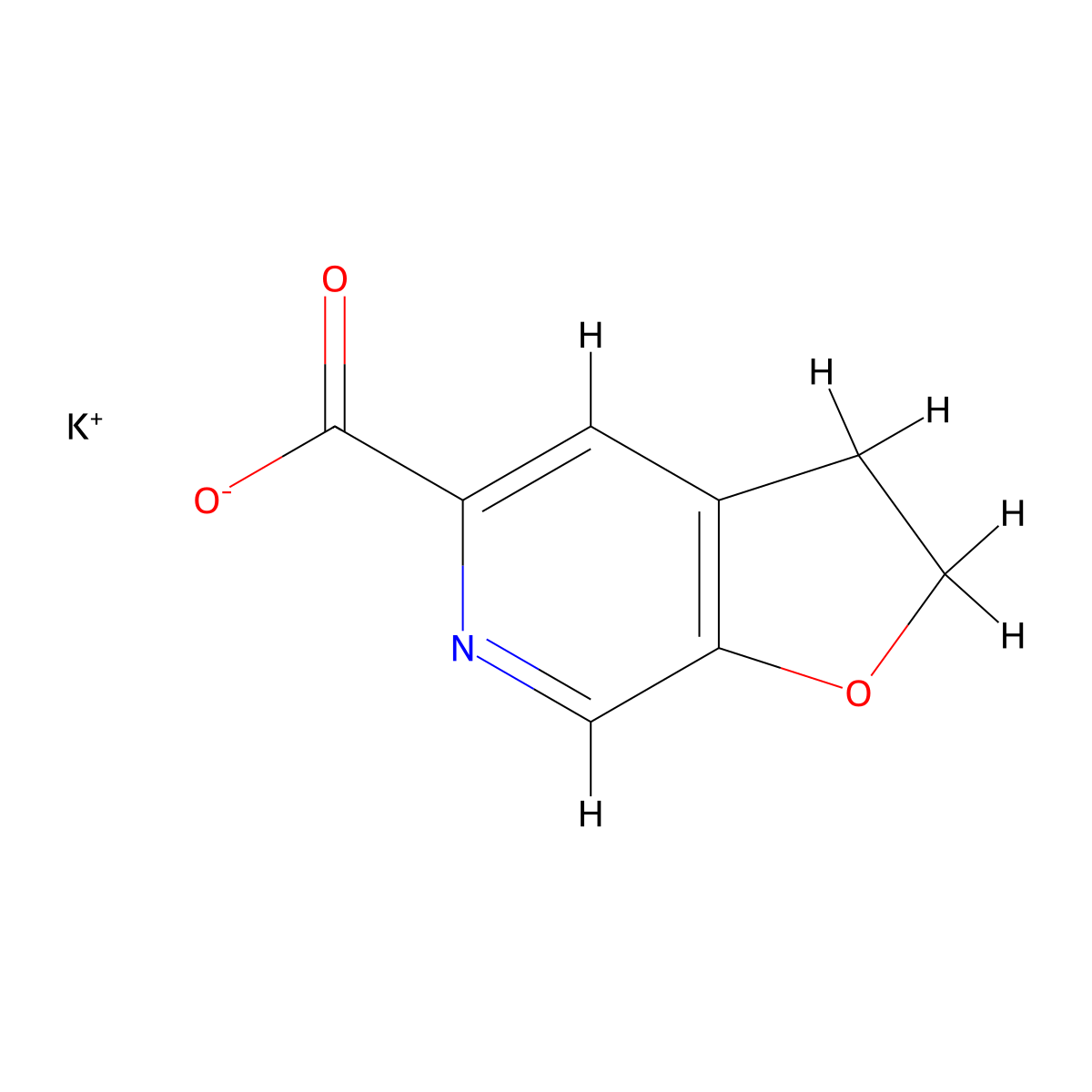 potassium 2H,3H-furo[2,3-c]pyridine-5-carboxylate molecular structure, CAS 2995277-48-8