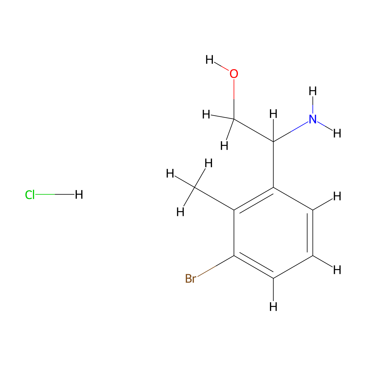 2-Amino-2-(3-bromo-2-methylphenyl)ethan-1-ol hydrochloride molecular structure, CAS 2995277-79-5